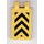 LEGO Yellow Tile 2 x 3 with Horizontal Clips with Black and Yellow Danger Stripes (&#039;U&#039; Clips) (30350)