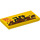 LEGO Amarillo Plana 2 x 4 con 95 y mud splatter Izquierda (33672 / 87079)