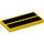 LEGO Gelb Fliese 2 x 4 mit Schwarz Streifen (31915 / 87079)