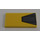 LEGO Yellow Tile 2 x 4 with Gray Hull Plates Sticker (87079)