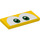 LEGO Yellow Tile 2 x 4 with Koopa Face (87079 / 100438)