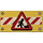 LEGO Yellow Tile 2 x 4 with Road Construction Sign and Danger Stripes (21408 / 87079)