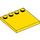 LEGO Jaune Tuile 4 x 4 avec Goujons sur Bord (6179)