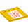 LEGO Jaune Tuile 4 x 4 avec Goujons sur Bord avec Pizza Planet Sign Droite of Goujons (6179 / 90994)