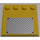 LEGO Yellow Tile 4 x 4 with Studs on Edge with Silver Chequer Plate, Black Rivets Sticker (6179)