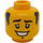 LEGO Geel Tippy Minifiguur Hoofd (Verzonken solide nop) (3626 / 69978)