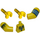 LEGO Yellow Tomahawk Warrior Torso (973 / 88585)