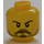 LEGO Yellow Tournament Knight Head (Recessed Solid Stud) (3626)