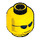 LEGO Yellow Town Head with Blue Sunglasses &amp; Stubble Decoration (Recessed Solid Stud) (3626 / 52516)