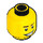 LEGO Yellow Town Master Minifigure Head (Recessed Solid Stud) (3626 / 18886)