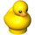 LEGO Yellow Toy Duck with Orange Beak with Eyes (49661 / 58039)