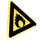 LEGO Yellow Triangular Sign with Extremely Flammable (Flame) with Split Clip (30259)