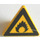 LEGO Yellow Triangular Sign with Extremely Flammable (Flame) with Split Clip (30259)