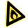 LEGO Gelb Dreieckig Sign mit Extremely Flammable (Flamme) mit geteiltem Clip (30259)
