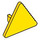 LEGO Jaune Triangulaire Sign avec clip fendu (30259 / 39728)