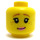 LEGO Amarillo Unicorn Chica Minifigura Cabeza (Espiga de seguridad) (3626 / 19146)