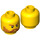 LEGO Yellow Viking Head (Recessed Solid Stud) (3626 / 68028)