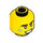 LEGO Yellow Viking, Olive Green Shirt Minifigure Head (Safety Stud) (3274 / 104509)