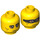 LEGO Yellow Vito Minifigure Head (Recessed Solid Stud) (3626 / 66003)