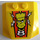 LEGO Yellow Wedge 4 x 4 Curved with Frankenstein Head and Number 8 Sticker (45677)