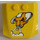 LEGO Geel Wig 4 x 4 Gebogen met Geel Bulls Hoofd Sticker (45677)