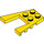 LEGO Geel Wig Plaat 4 x 4 met 2 x 2 Uitsparing (41822 / 43719)