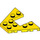LEGO Geel Wig Plaat 4 x 6 met 2 x 2 Uitsparing (29172 / 47407)
