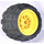 LEGO Yellow Wheel 43.2 x 28 Balloon Small with Tyre 43.2 x 28 Balloon Small