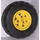 LEGO Yellow Wheel 43.2mm D. x 26mm Technic Racing Small with 3 Pinholes with Tire Balloon - Wide Ø 81.6 x 38