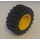 LEGO Yellow Wheel Hub 14.8 x 16.8 with Centre Groove with Black Tire 30.4 x 14