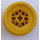 LEGO Amarillo Rueda Llanta Ø30.4 x 22.8 Globo (43.2 x 28) con orificio de eje en forma &quot;+&quot; (6580)