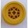 LEGO Yellow Wheel Rim Ø30.4 x 22.8 Balloon (43.2 x 28) with &#039;+&#039; Shaped Axle Hole (6580)