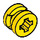 LEGO Yellow Wheel Rim Ø8 x 6.4 with Side Notch (34337)