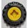 LEGO Yellow Wheel Rim Ø8 x 6.4 without Side Notch with Small Tire with Offset Tread (without Band Around Center of Tread) (73420)