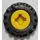 LEGO Gelb Rad Felge Ø8 x 6.4 ohne Seite Notch mit Klein Reifen mit Offset Treten (ohne Band Around Center of Treten) (73420)