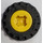 LEGO Yellow Wheel Rim Ø8 x 6.4 without Side Notch with Tire Ø15 X 6mm with Offset Tread Band Around Center of Tread