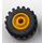 LEGO Gelb Rad Felge Breit Ø11 x 12 mit Notched Loch mit Reifen 21mm D. x 12mm - Offset Treten Klein Breit mit Slightly Bevelled Kante und no Band
