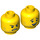 LEGO Geel &quot;Where are my Pants?&quot; Guy Minifigure Hoofd (Verzonken Solid Stud) (3626 / 47778)
