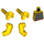 LEGO Gelb Weiß und Blau Striped Pirate Torso mit Gürtel mit Gelb Arme und Gelb Hände (973)