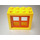 LEGO Jaune Fenêtre 2 x 4 x 3 Cadre avec rouge Pane
