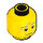 LEGO Giallo Mago Testa con Grigio Eyebrows (Perno solido incassato) (3626 / 18176)