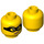 LEGO Gelb Woman Crook Minifigure Kopf (Einbau-Vollbolzen) (3626 / 29873)