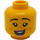 LEGO Yellow Woman in Rock Band Shirt Minifigure Head (Recessed Solid Stud) (3626 / 68588)