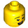 LEGO Gelb Woman im Felsen Band Shirt Minifigure Kopf (Einbau-Vollbolzen) (3626 / 68588)