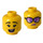 LEGO Jaune Woman dans Osciller Band Shirt Minifigure Diriger (Goujon solide encastré) (3626 / 68588)
