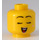 LEGO Giallo Donna con Azzurro scuro Capelli Minifigure Testa (Perno solido incassato) (3626 / 68587)