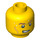 LEGO Yellow Wondrous Weightlifter Head (Safety Stud) (3626 / 12567)
