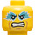 LEGO Gul Wrestling Champion Minifigur Huvud (Infälld solid knopp) (3626 / 24680)