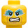 LEGO Gelb Wrestling Champion Minifigure Kopf (Einbau-Vollbolzen) (3626 / 24680)