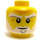 LEGO Gelb Wu Minifigur Kopf (Vertiefte feste Noppen) (3626 / 45086)